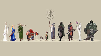 Anime Style Lord of the Rings HD wallpaper