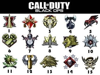 Call of Duty: Black Ops Prestige Ranks, games, awesome, stars, lion, cod, nice, talons, prestige, call of duty black ops, original, emblems, bomb, tiger, guns, cat, skulls, war, ranks, swords, battle, cool, black ops, call of duty, fist HD wallpaper