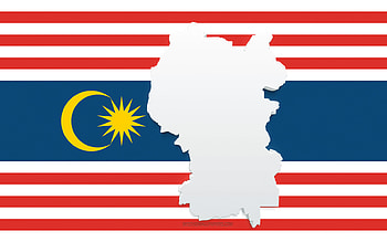 Kuala Lumpur map silhouette, Flag of Kuala Lumpur, silhouette on the flag, Kuala Lumpur, 3d Kuala Lumpur map silhouette, Kuala Lumpur flag, Kuala Lumpur 3d map HD wallpaper