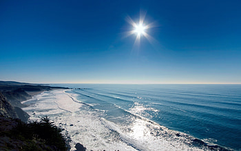 Landscape, Sea, Sun, Waves HD wallpaper