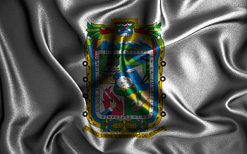 Puebla flag, , silk wavy flags, mexican states, Day of Puebla, fabric flags, Flag of Puebla, 3D art, Puebla, North America, States of Mexico, Puebla 3D flag, Mexico HD wallpaper