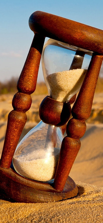 Hourglass, passage of time, counting down, temporal symbol HD phone wallpaper