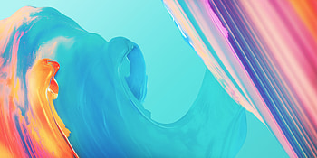 Paint, colorful waves, oneplus 5t, stock HD wallpaper