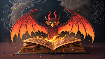 Ifrit: Enigmatic Origins in Ultra, Ifrit, fantasy, demon, spellbook, fire HD wallpaper