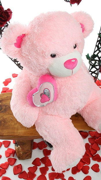Pink Teddy Bear, Pink Teddy Toy HD phone wallpaper