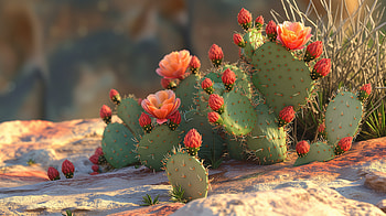 Prickly Pear Cactus, prickly pear cactus, desert plant, Cactus Flower, cactus, flower HD wallpaper