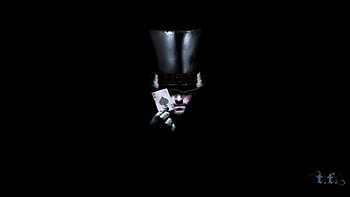 minimalistic ace of spades magician HD wallpaper