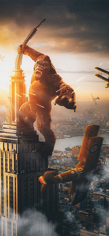 Godzilla vs Kong 2021, Epic battle, Exciting visuals, Massive destruction HD phone wallpaper