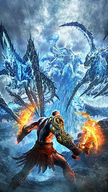 God of War Kratos Epic Battle , video game, God of War, Kratos (God Of War) HD phone wallpaper