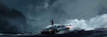 Lamborghini Reventon Cyber Police , lamborghini-reventon, lamborghini, artist, artwork, digital-art, artstation HD wallpaper