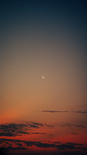 Lunita verde, atardecer, cloud, sky, Colombia, moon, cielo, cartagena, travel HD phone wallpaper