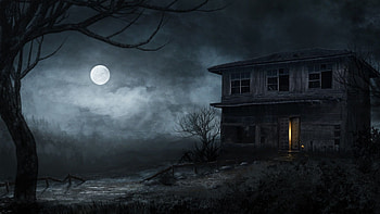 abandoned haunted house HD wallpaper