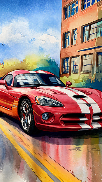 Dodge Viper: Stunning for Car Enthusiasts, Dodge Viper, car, sports car, red, Artwork HD phone wallpaper