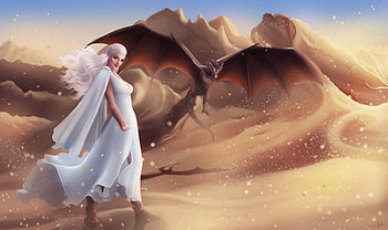 Mother Of Dragons Art , game-of-thrones-season-8, daenerys-targaryen, game-of-thrones, tv-shows, artwork, artist, digital-art, deviantart, dragon HD wallpaper