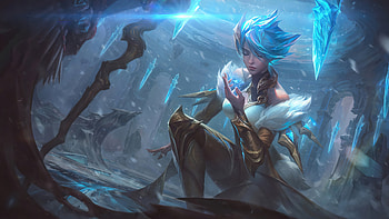 Irelia Frostblade Golden Chroma Skin Chinese LoL Splash Art, Video Game, League Of Legends, Irelia (League Of Legends) HD wallpaper