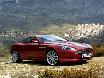Auto, Nature, Houses, Trees, Aston Martin, Cars, Side View, Style, 2004, Db9 HD wallpaper