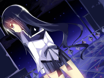 I always be alone, skirt, mahou shoujo madoka magica, cute, girl, akemi homura, anime, senya fuurin, cool, jpeg artifacts HD wallpaper