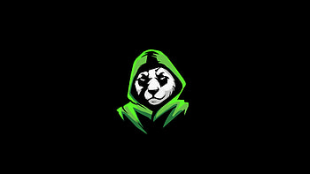 No Worries Panda , panda, artist, artwork, digital-art, dark, black HD wallpaper