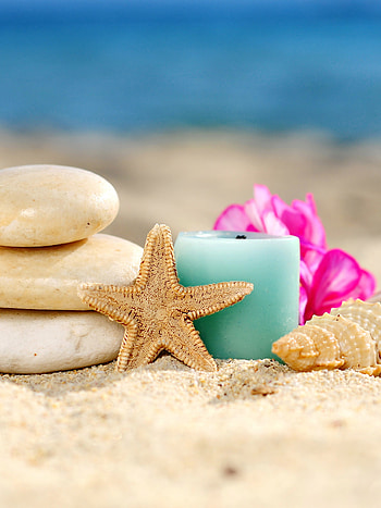 Candle, Starfish HD phone wallpaper