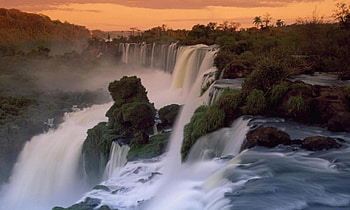 Waterfall, trees, nature, amazing HD wallpaper
