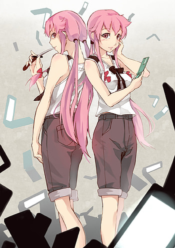 Gasai Yuno, gasai yuno mirai nikki, mobile HD phone wallpaper