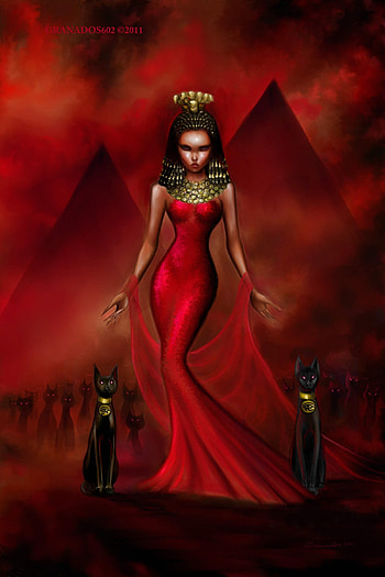Bastet The Egyptian Cat Goddess by granados602.deviantart.com on @deviantART HD phone wallpaper