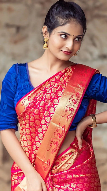 Ananya nagalla, telugu actress, model, saree beauty, sexy gorgeous HD phone wallpaper