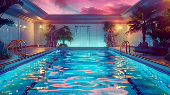 Serene Pool Retreat - Ultra, pool, Indoor, tropical HD wallpaper