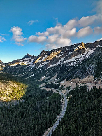 Nature, Mountains, Rocks, Road, Forest, Slope HD phone wallpaper