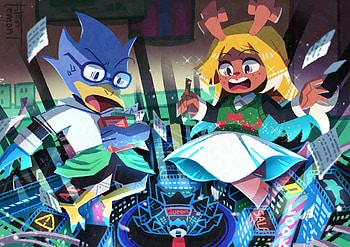 Noelle & Berdly’s Deltarune Adventure - Game, Noelle Holiday, Berdly (deltarune), video game, deltarune HD wallpaper