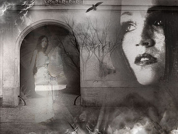 Amintiri, white, black, woman, memories HD wallpaper