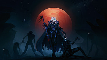 moon, Undead, World Of Warcraft, Blood Elf / and Mobile Backgrounds HD wallpaper