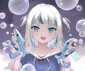 Gawr Gura, hololive, Gawr Gura, Anime, Virtual Youtuber HD wallpaper