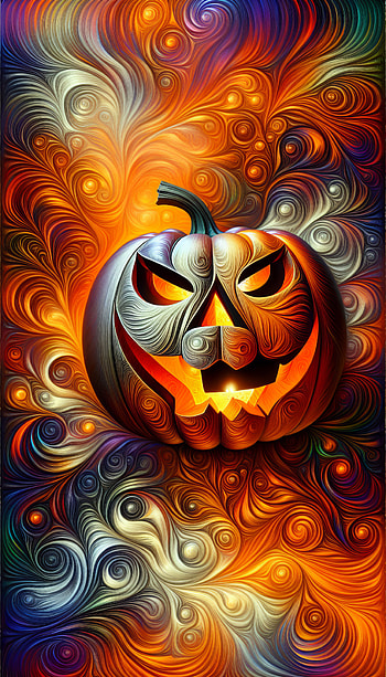 Halloween Jack-o'-Lantern Swirl, jack-o'-lantern, pumpkin, halloween, spooky, Abstract HD phone wallpaper