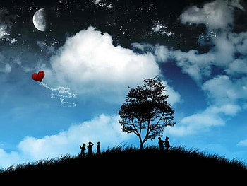 love is in the air!, blue , abstract, entertainment, other, cute HD wallpaper