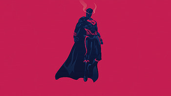 Superman Flying Minimalism, superman, superheroes, artwork, artist HD wallpaper