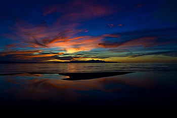 Lake sunset, sky, nature, lake, sunset HD wallpaper