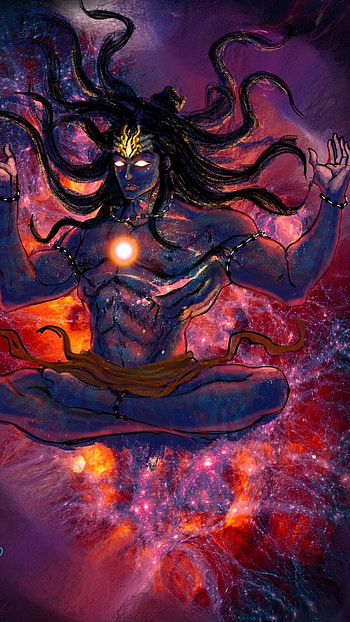 Jay Shri Mahakal, Lord Shiva, Colorful Background HD phone wallpaper