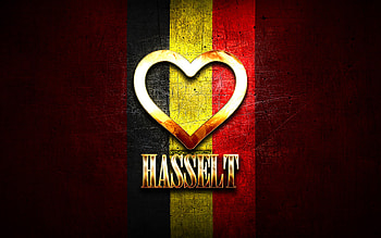 I Love Hasselt, belgian cities, golden inscription, Day of Hasselt, Belgium, golden heart, Hasselt with flag, Hasselt, Cities of Belgium, favorite cities, Love Hasselt HD wallpaper