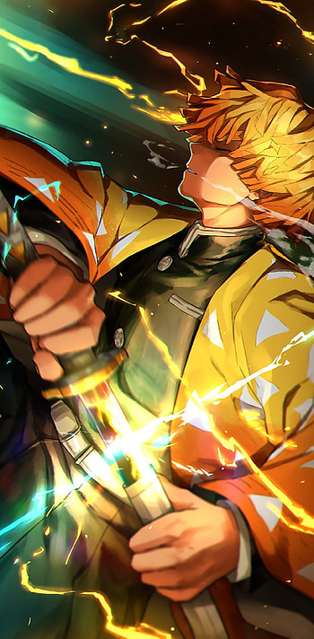 Zenitsu - Demon slayer - Best of for Andriod, Demon Slayer Amoled HD phone wallpaper