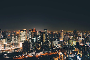 Cities, Building, Lights, Road, Night City, Skyscrapers HD wallpaper