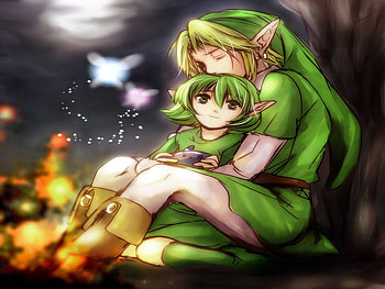 true love, videogame, nintendo, saria, cute, girl, link, fairy, video game, zelda, women, fire, female HD wallpaper