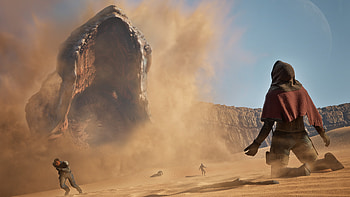 Dune: Awakening Ultra – Epic Desert Battle Scene, video game, Dune: Awakening HD wallpaper