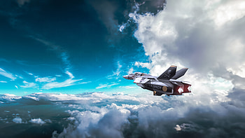 Macross Skies - Robotech Valkyrie Over the Clouds HD wallpaper
