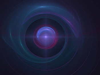 Blue ornate, blue, fractal HD wallpaper