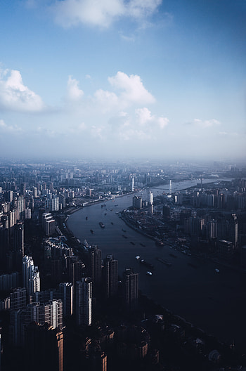 Cities, Rivers, City, View From Above HD phone wallpaper