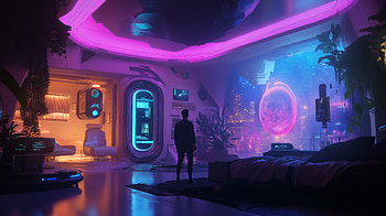 Cyberpunk Interior: A Ultra Experience, Sci Fi, cyberpunk, interior HD wallpaper