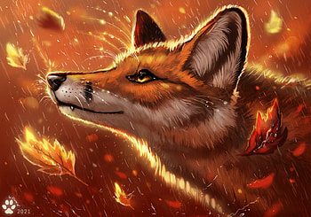 Fox, vulpe, autumn, leaf, toamna, flash w, orange, animal, art, fantasy HD wallpaper