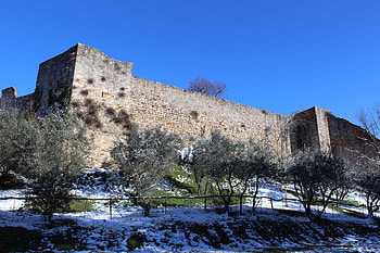 San Gimignano, Town walls, Montestaffoli fortress, Tuscan history HD wallpaper