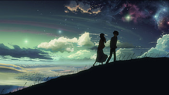 Star Sky, star, town, cloud, mounten HD wallpaper